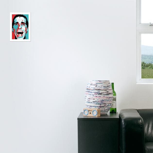 American Psycho Patrick Bateman Scream by Visionary Canvas